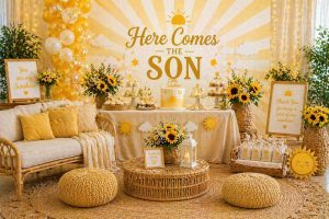 26 Bright and Cheerful “Here Comes the Son” Baby Shower Ideas for a Sunny Celebration