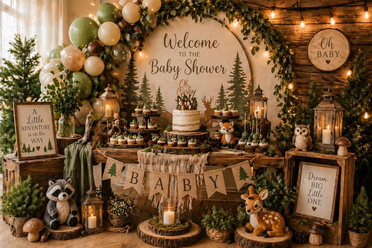 21+ Rustic Woodland Baby Shower Theme Ideas You’ll Adore - Moment & Mint